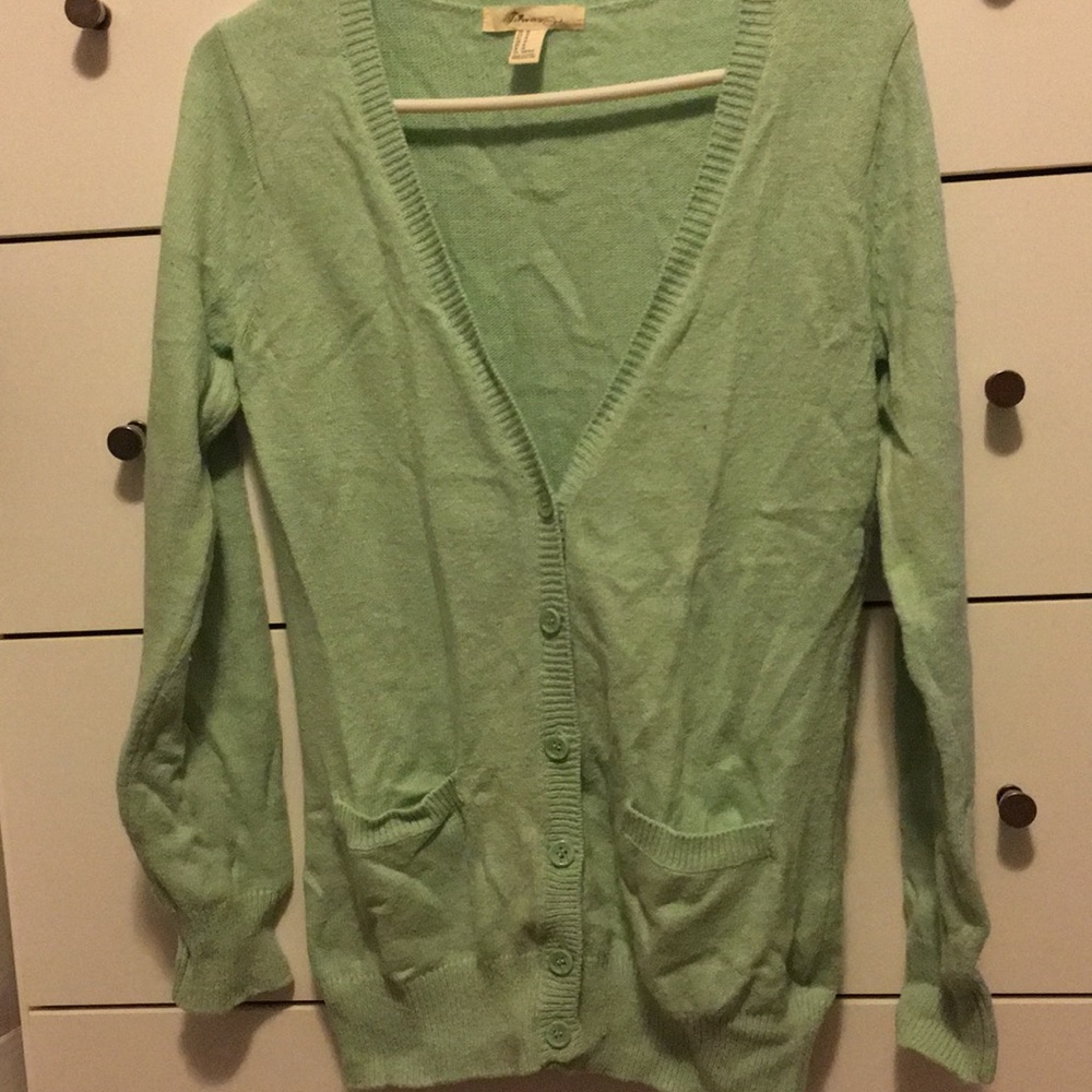Forever 21 Mint Green Cardigan Sz M